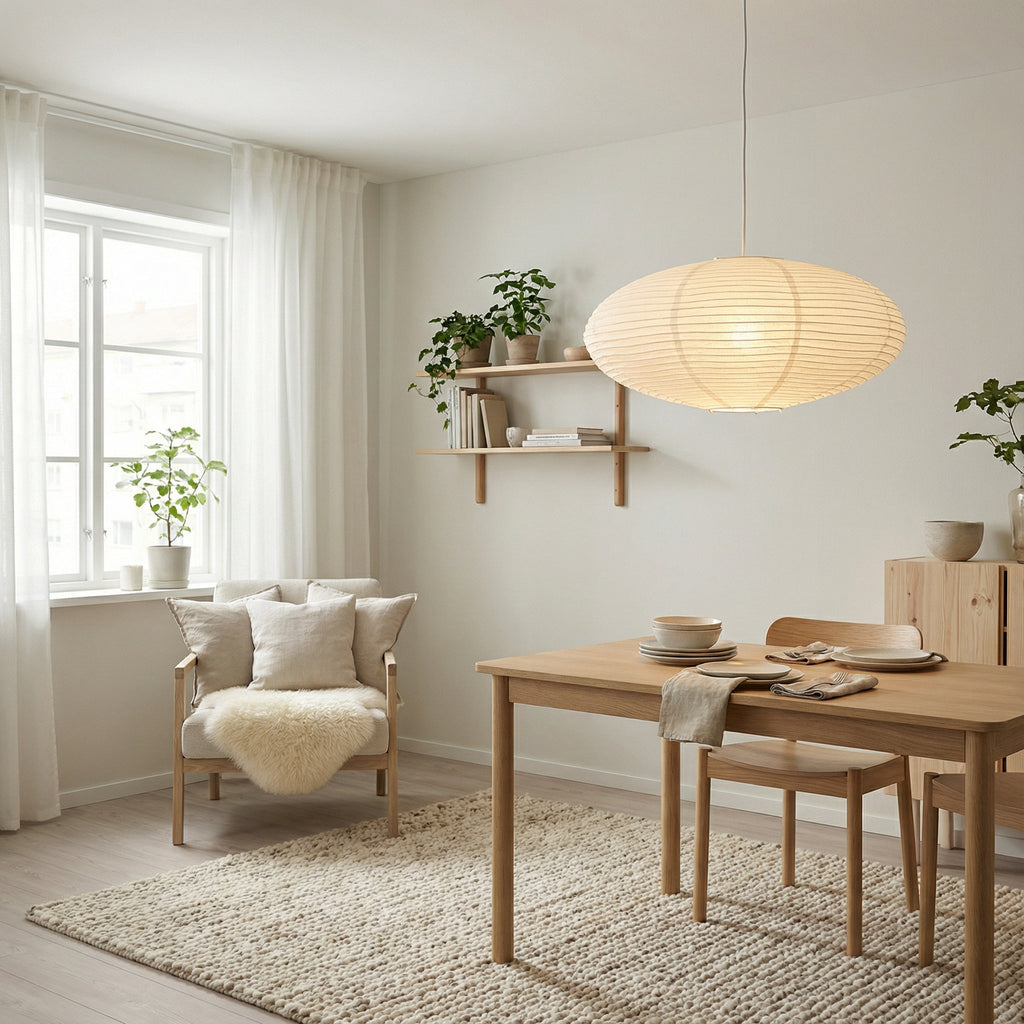 Handmade Paper Pendant Light, E27, 50cm or 60cm
