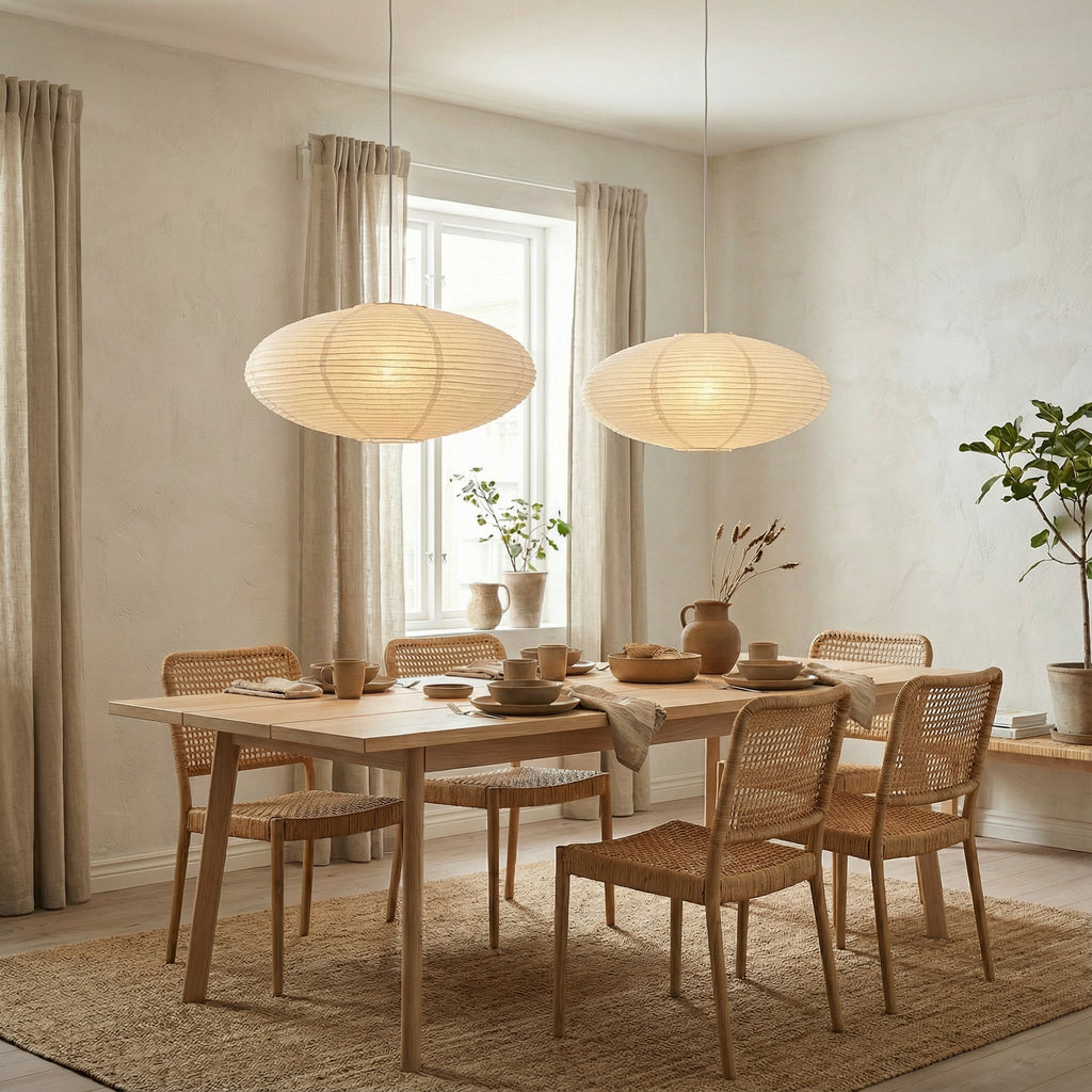 Handmade Paper Pendant Light, E27, 50cm or 60cm