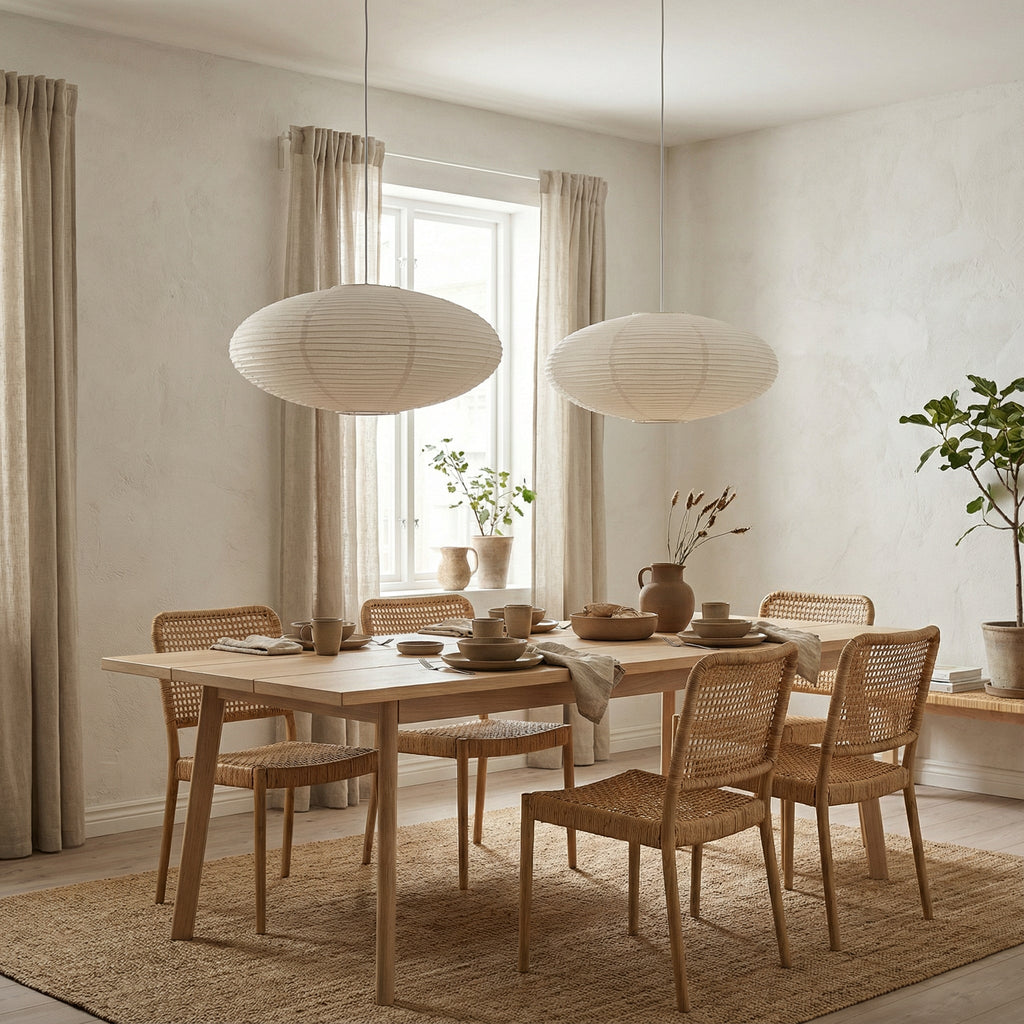 Handmade Paper Pendant Light, E27, 50cm or 60cm