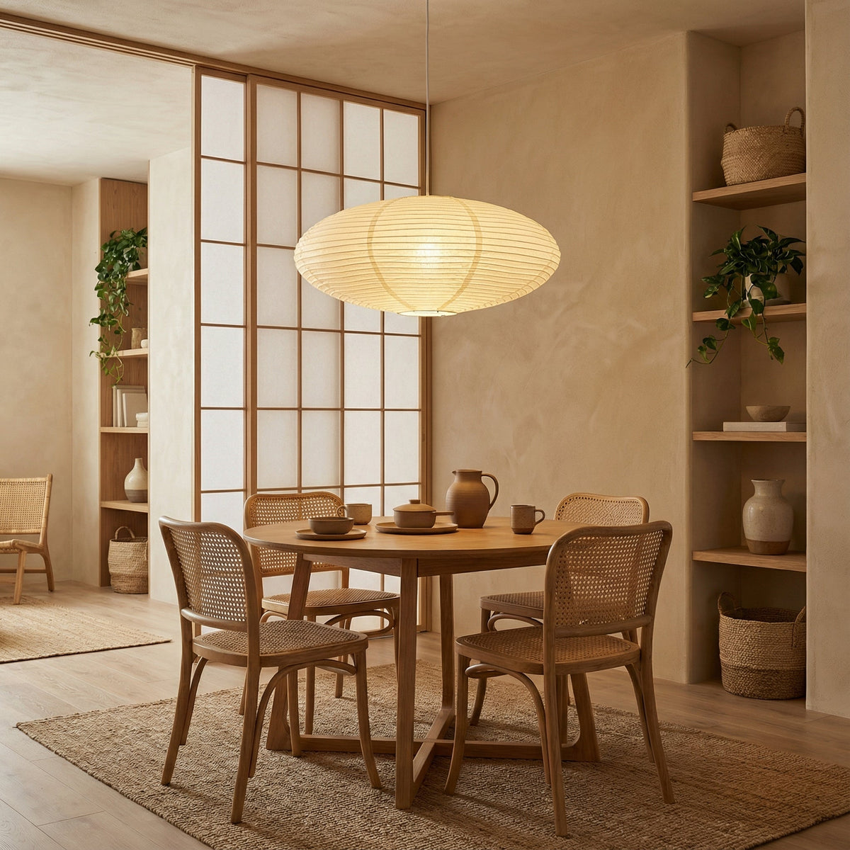Handmade Paper Pendant Light, E27, 50cm or 60cm