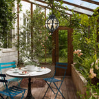 Outdoor Globe Pendant Light, Aluminium with Glass Shade, IP54