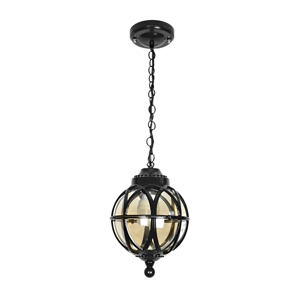 Outdoor Globe Pendant Light, Aluminium with Glass Shade, IP54