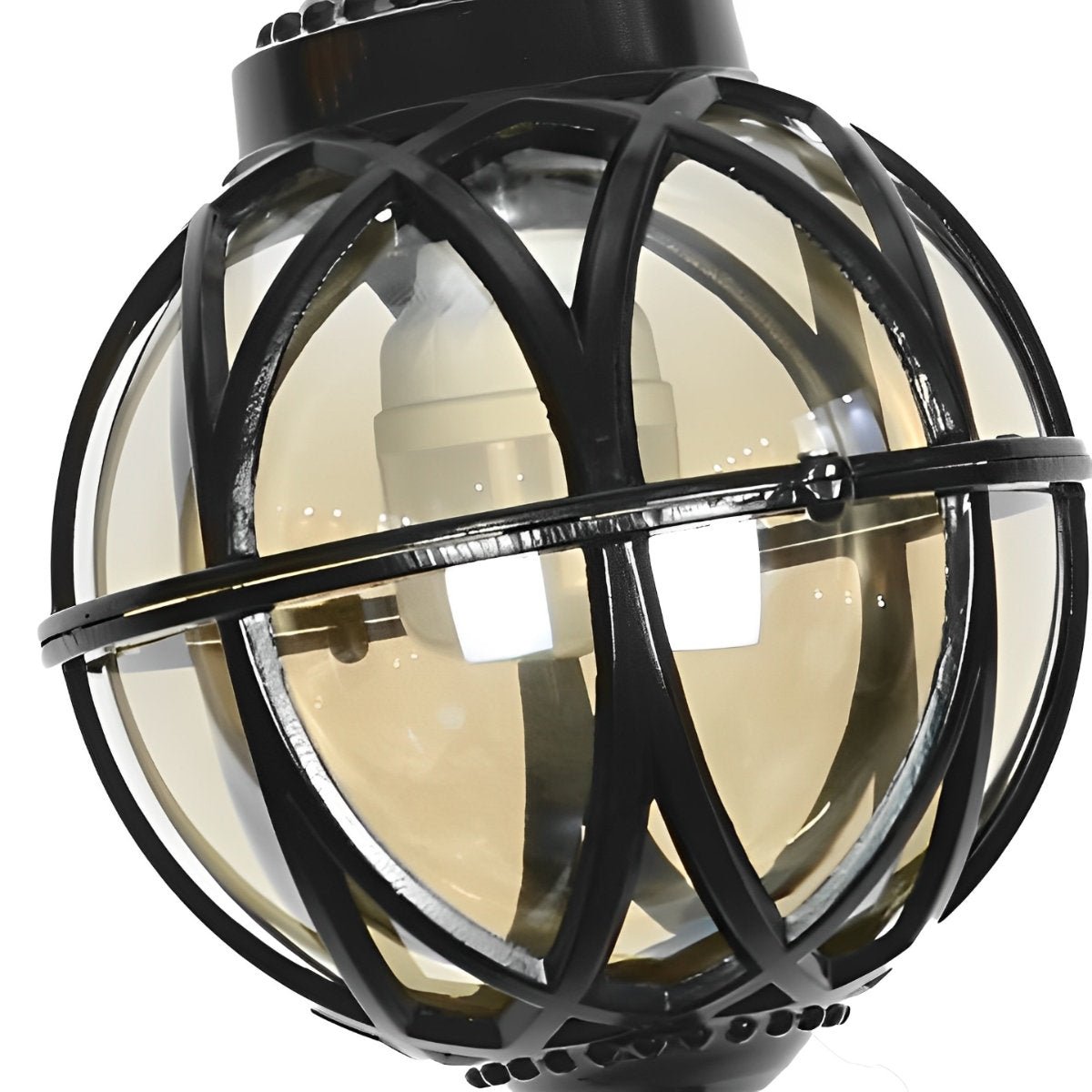 Outdoor Globe Pendant Light, Aluminium with Glass Shade, IP54