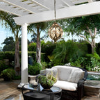 Outdoor Globe Pendant Light, Aluminium with Glass Shade, IP54