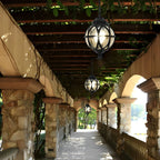 Outdoor Globe Pendant Light, Aluminium with Glass Shade, IP54