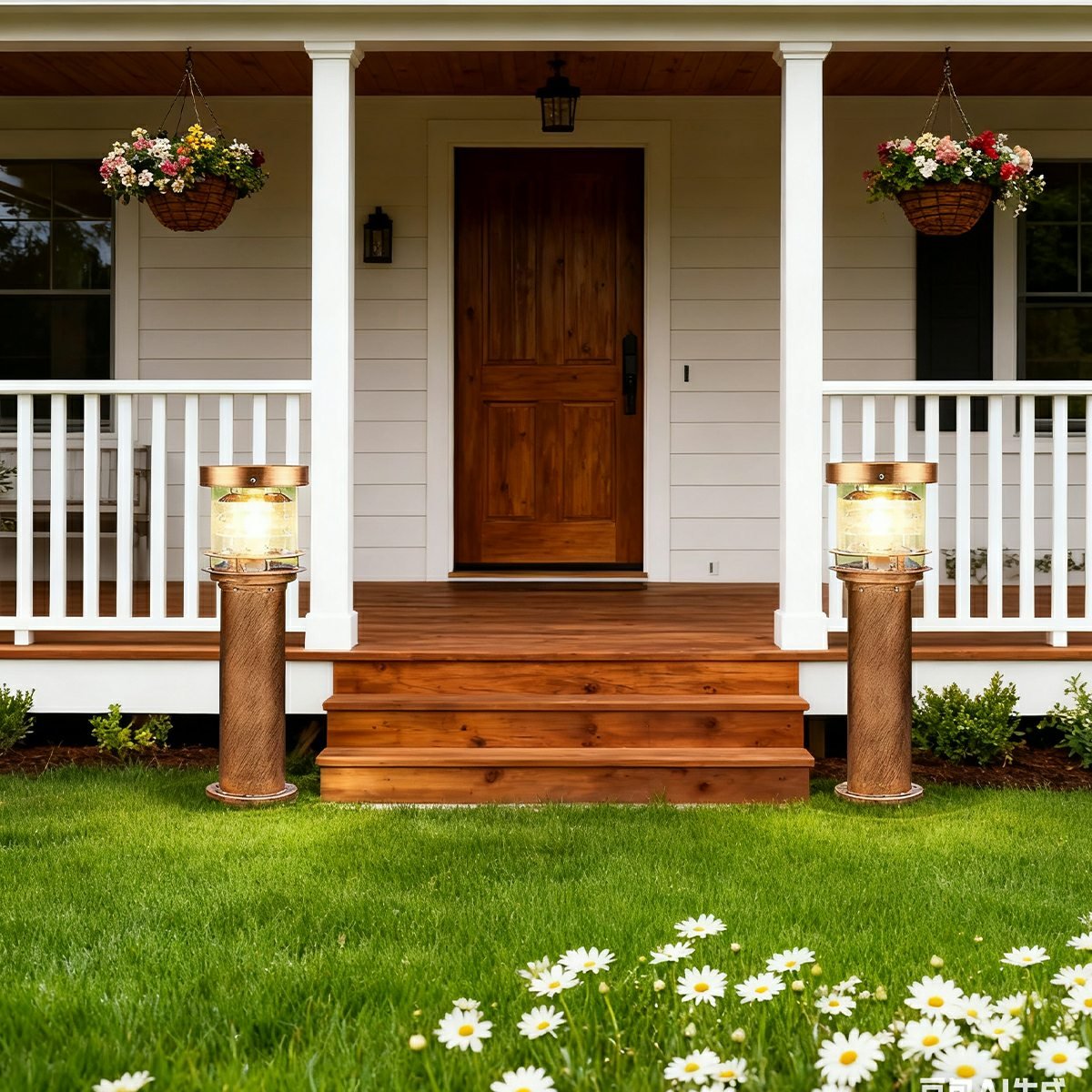 Cylinder Bollard Light for Driveways, IP65, Cast Aluminium