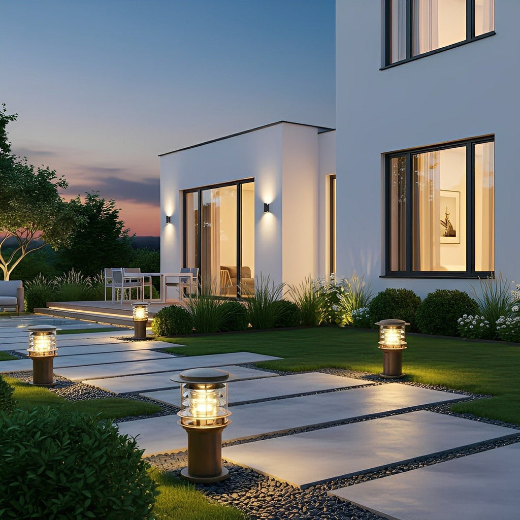 Cylinder Bollard Light for Driveways, IP65, Cast Aluminium
