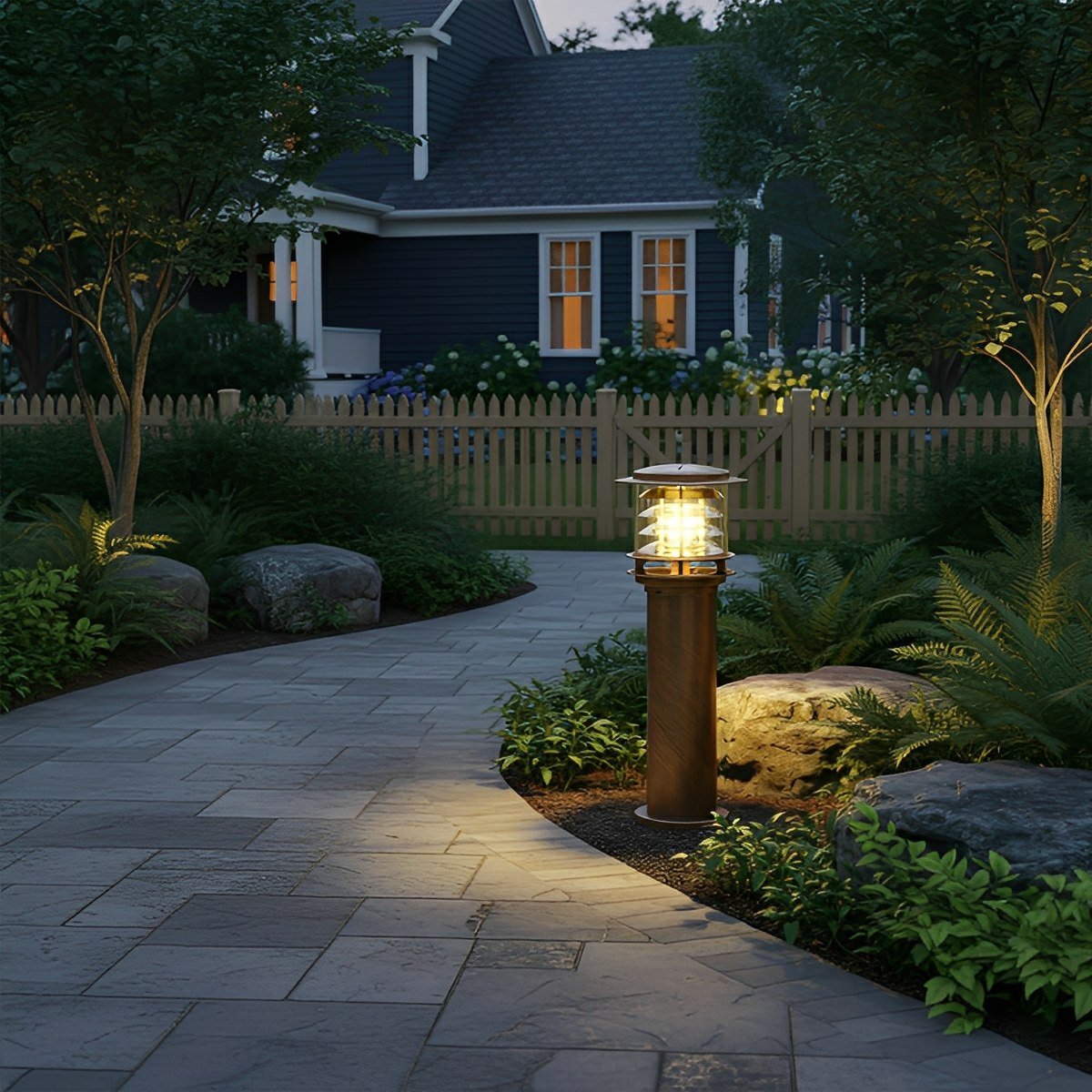 Cylinder Bollard Light for Driveways, IP65, Cast Aluminium