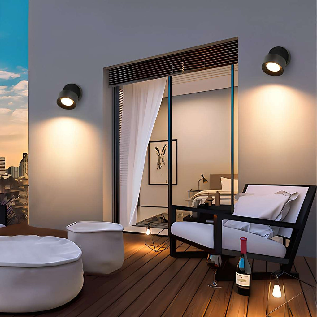 Adjustable Outdoor LED Wall Spotlight, 360 Degrees, IP65