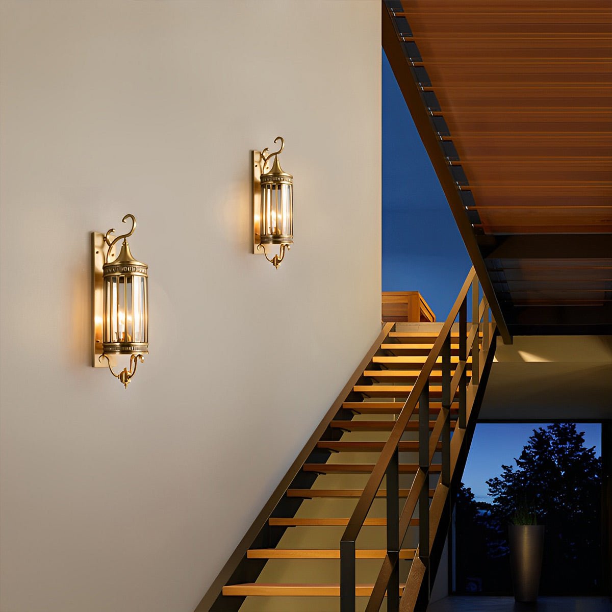 Mid-Century Outdoor Wall Light, IP65 with Warm 3000K LED