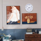 Outdoor Clock with Thermometer, Weatherproof Retro Design