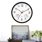 Outdoor Clock with Thermometer, Weatherproof Retro Design