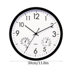 Outdoor Clock with Thermometer, Weatherproof Retro Design