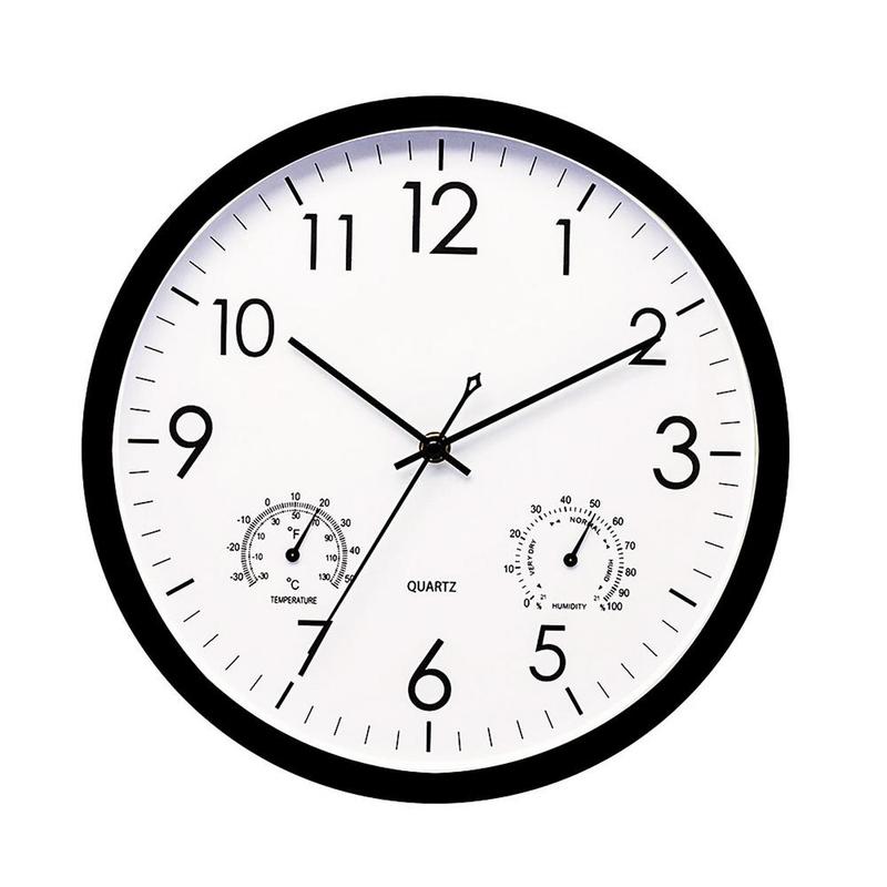 Outdoor Clock with Thermometer, Weatherproof Retro Design