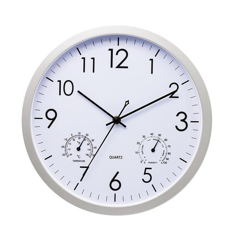 Outdoor Clock with Thermometer, Weatherproof Retro Design