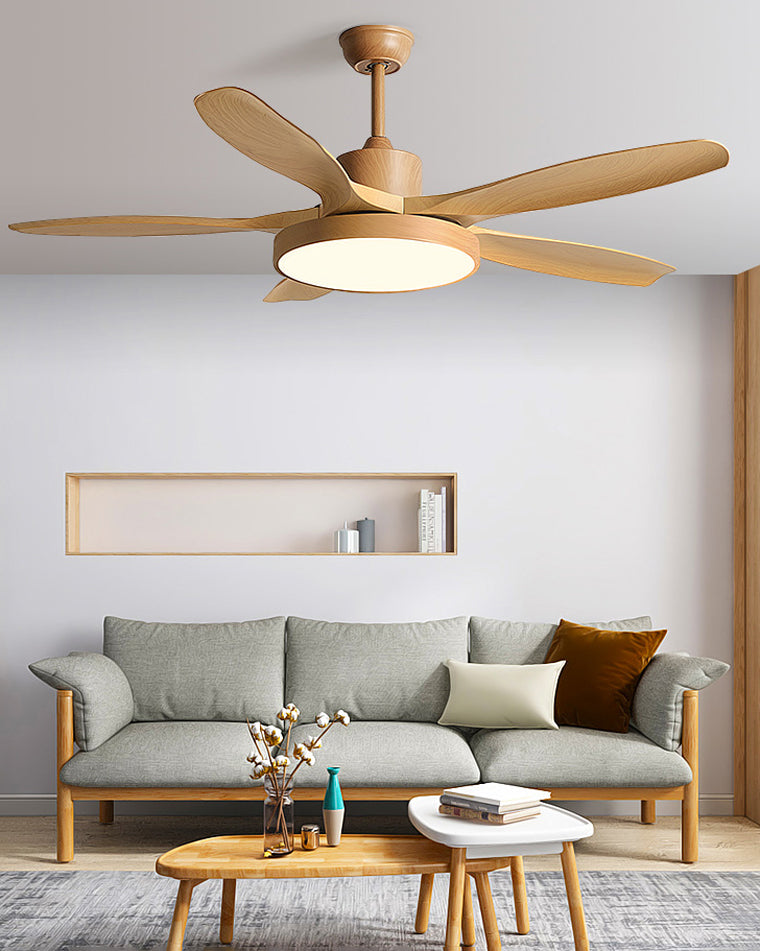 Scandi Ceiling Fan with LED Light and Reversible Motor