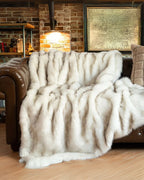 Faux Fur Throw 150x200cm, Soft Blanket for Sofa or Bed