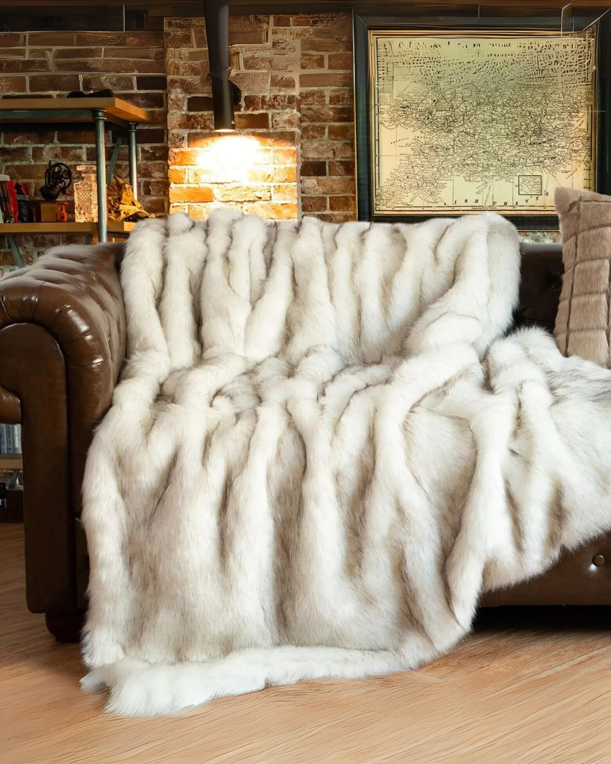 Faux Fur Throw 150x200cm, Soft Blanket for Sofa or Bed