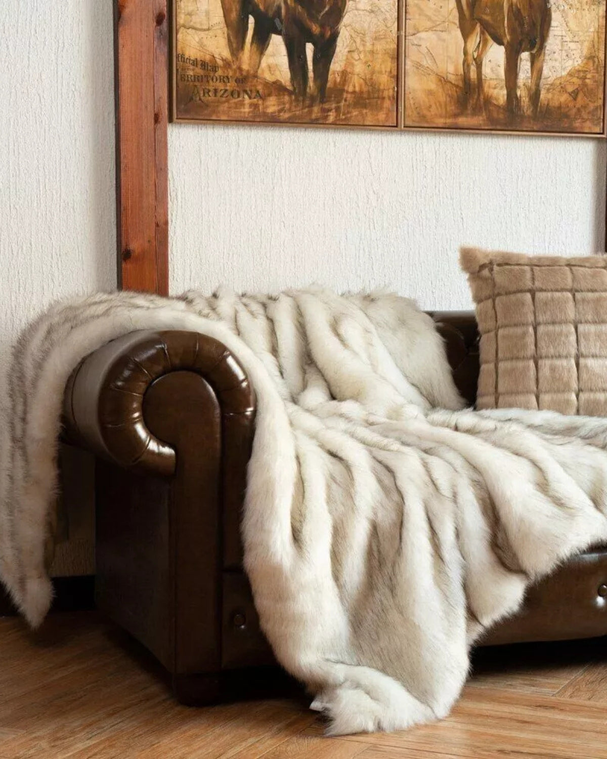 Faux Fur Throw 150x200cm, Soft Blanket for Sofa or Bed