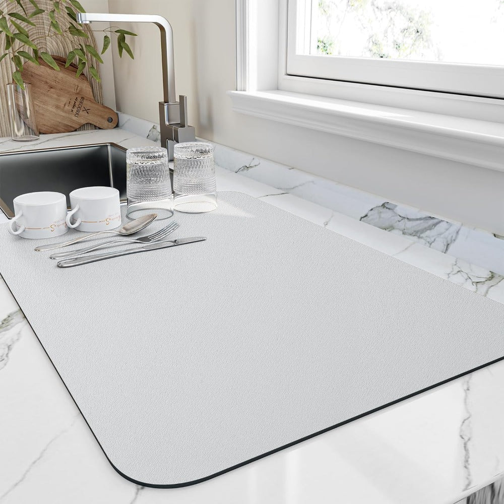 Fast-Drying Diatomaceous Earth Dish Drying Mat, Three Sizes