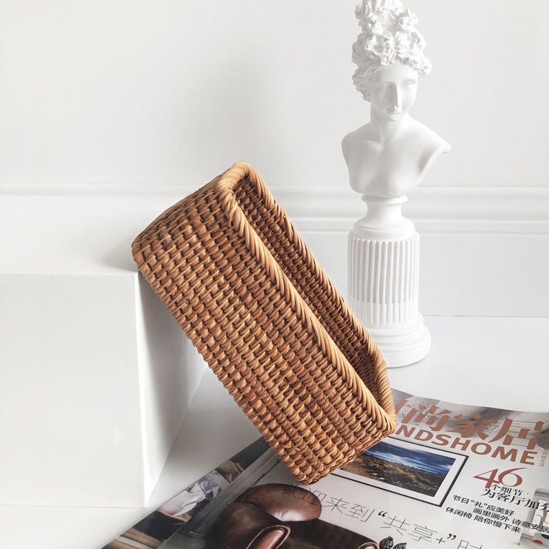 Hand-Woven Rattan Storage Basket, 3 Sizes or Set of 3