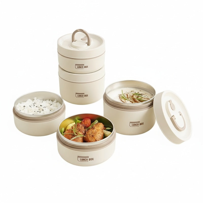 Stacking Stainless Steel Lunch Box with Thermal Bag