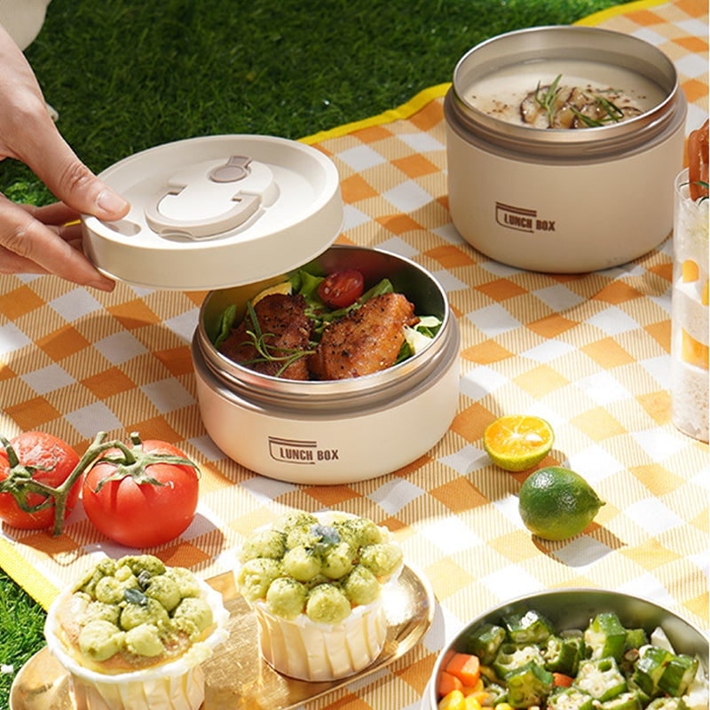 Stacking Stainless Steel Lunch Box with Thermal Bag