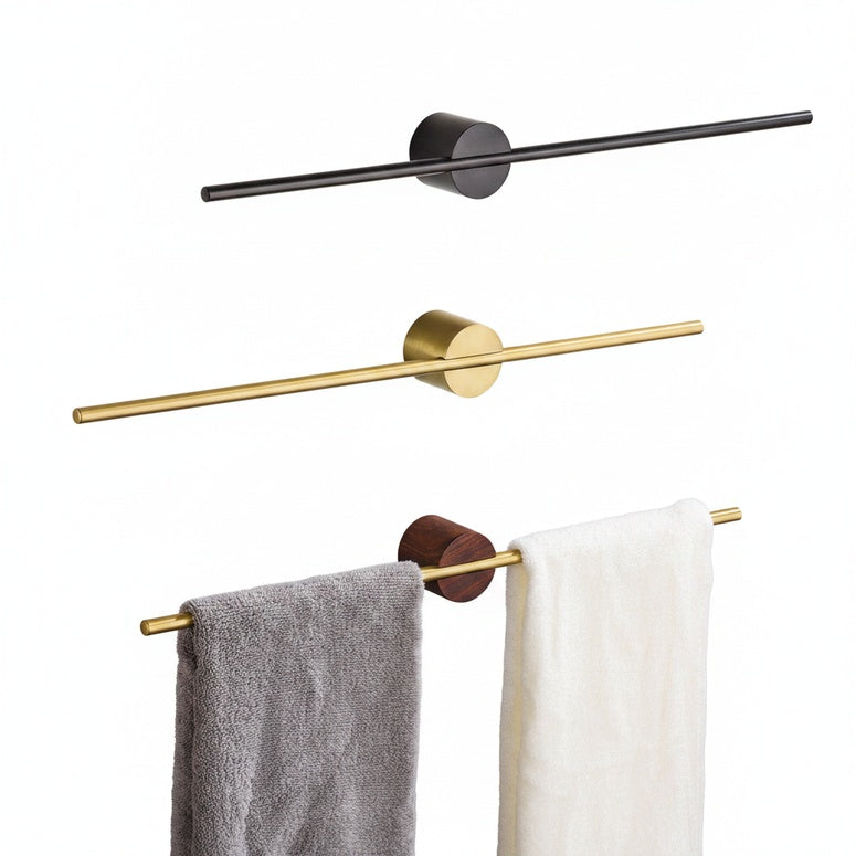 Wall-Mounted Towel Rail with Round Base, 30 or 40 cm