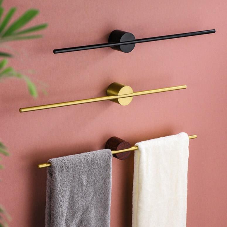 Wall-Mounted Towel Rail with Round Base, 30 or 40 cm