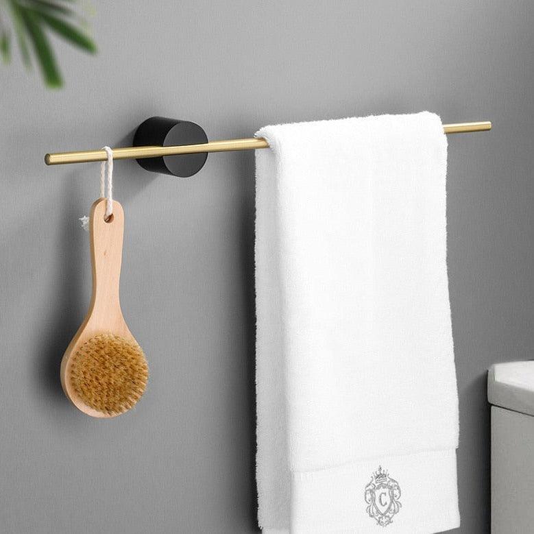 Wall-Mounted Towel Rail with Round Base, 30 or 40 cm