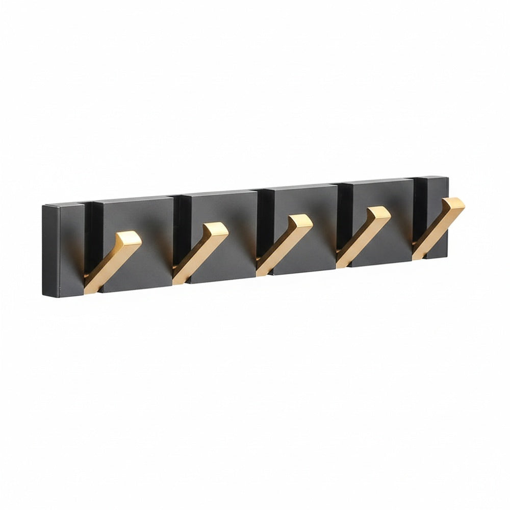 Folding Wall Hook Rack in Stainless Steel, 2 to 6 Hooks
