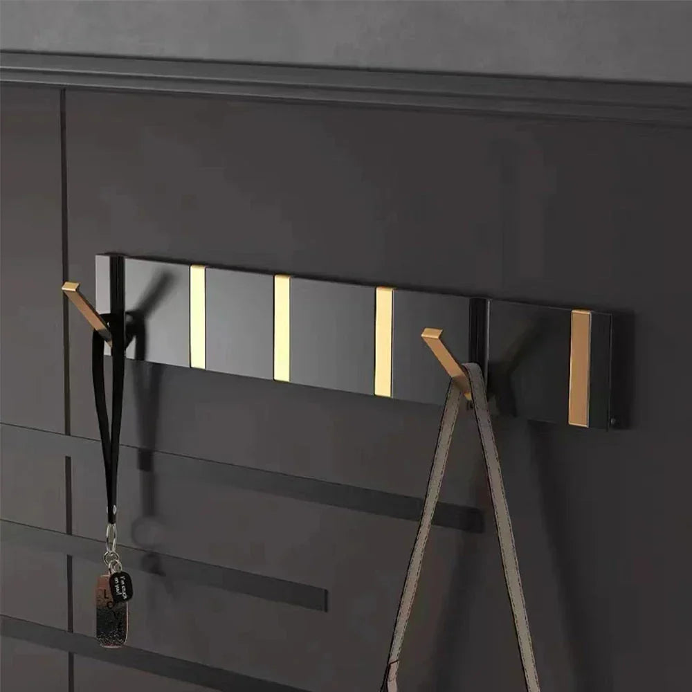 Folding Wall Hook Rack in Stainless Steel, 2 to 6 Hooks