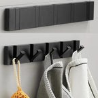 Folding Wall Hook Rack in Stainless Steel, 2 to 6 Hooks