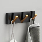 Folding Wall Hook Rack in Stainless Steel, 2 to 6 Hooks