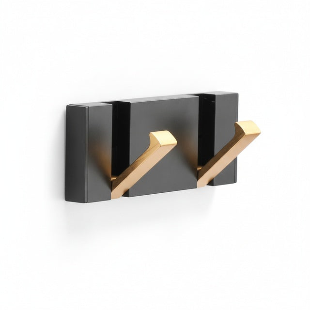 Folding Wall Hook Rail in Aluminium, 2 to 6 Hooks