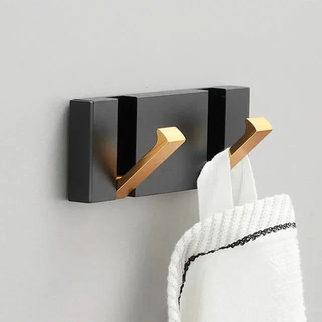 Folding Wall Hook Rail in Aluminium, 2 to 6 Hooks