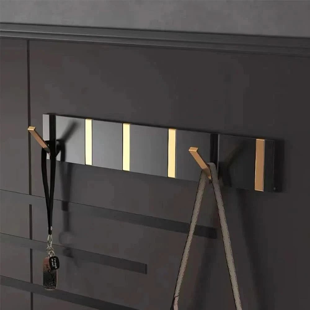 Folding Wall Hook Rail in Aluminium, 2 to 6 Hooks