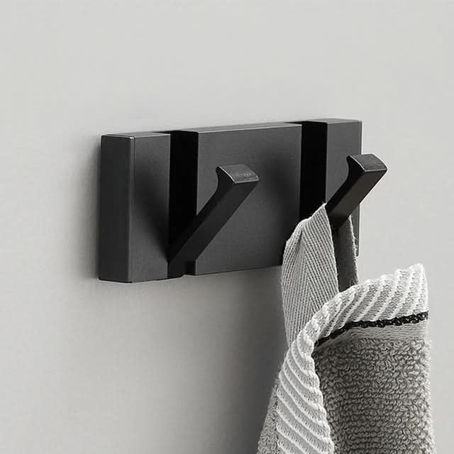 Folding Wall Hook Rail in Aluminium, 2 to 6 Hooks