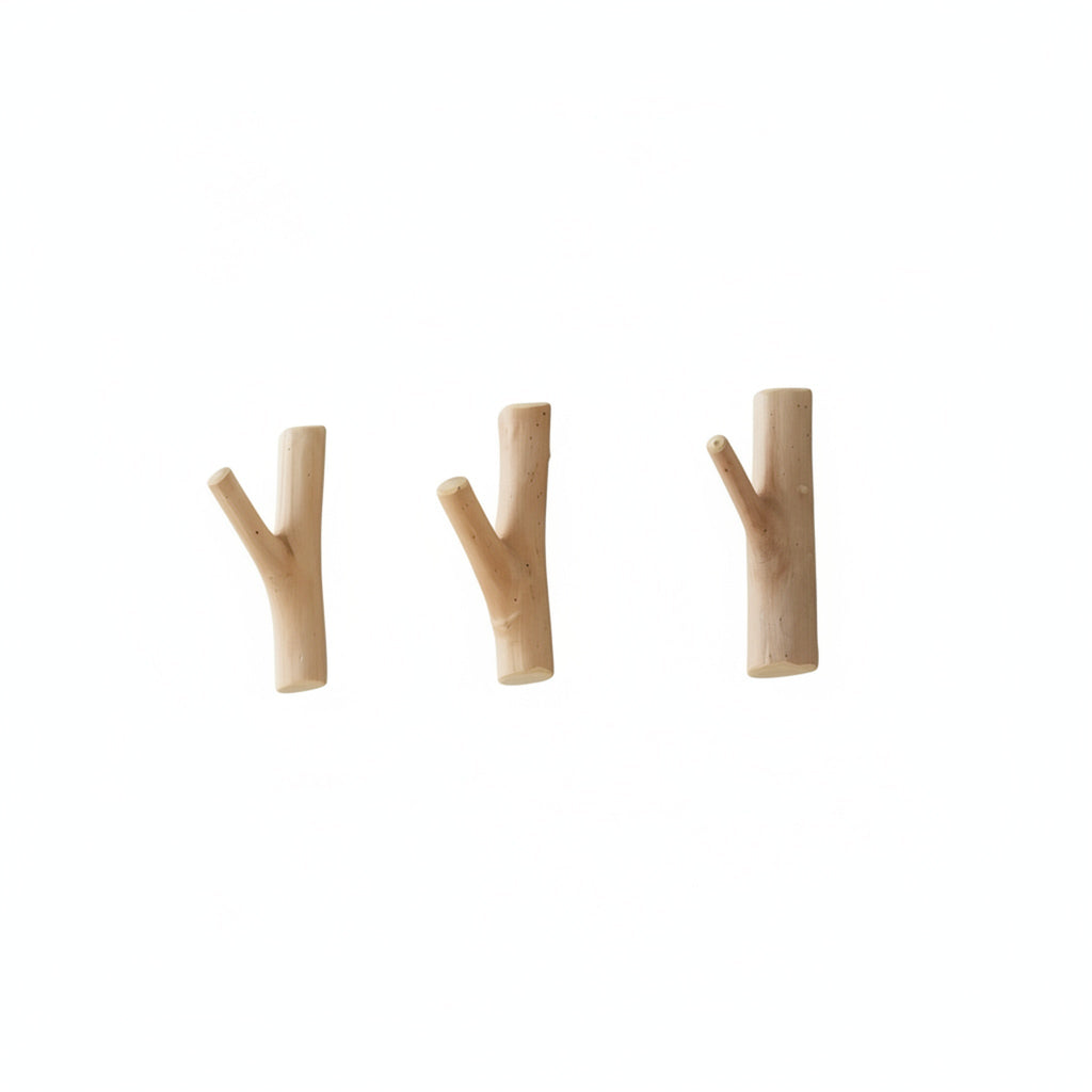 Boho Branch Wall Hook with Self-Adhesive Mounting, No Drilling
