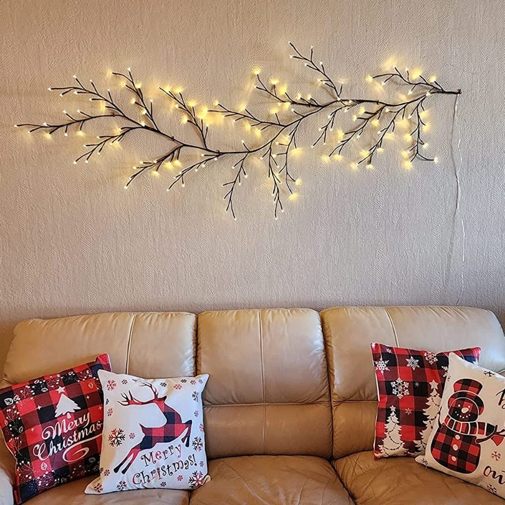 Lit Willow Branches with 144 Warm LEDs, 200 cm, Dimmable