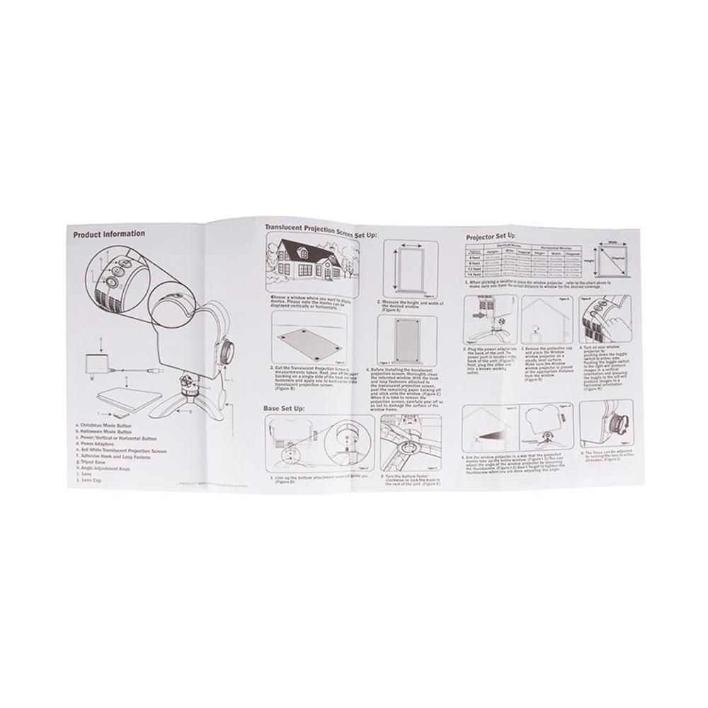 Window Projector with 12 Moving Animations, Screen Included