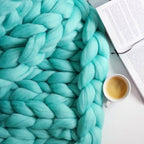 Hand-Knitted Chunky Throw, Nine Colours, Scandi Style