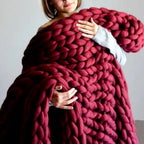 Hand-Knitted Chunky Throw, Nine Colours, Scandi Style