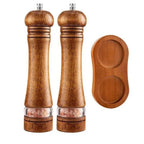Wooden Spice Mill with Adjustable Grinder and View Window