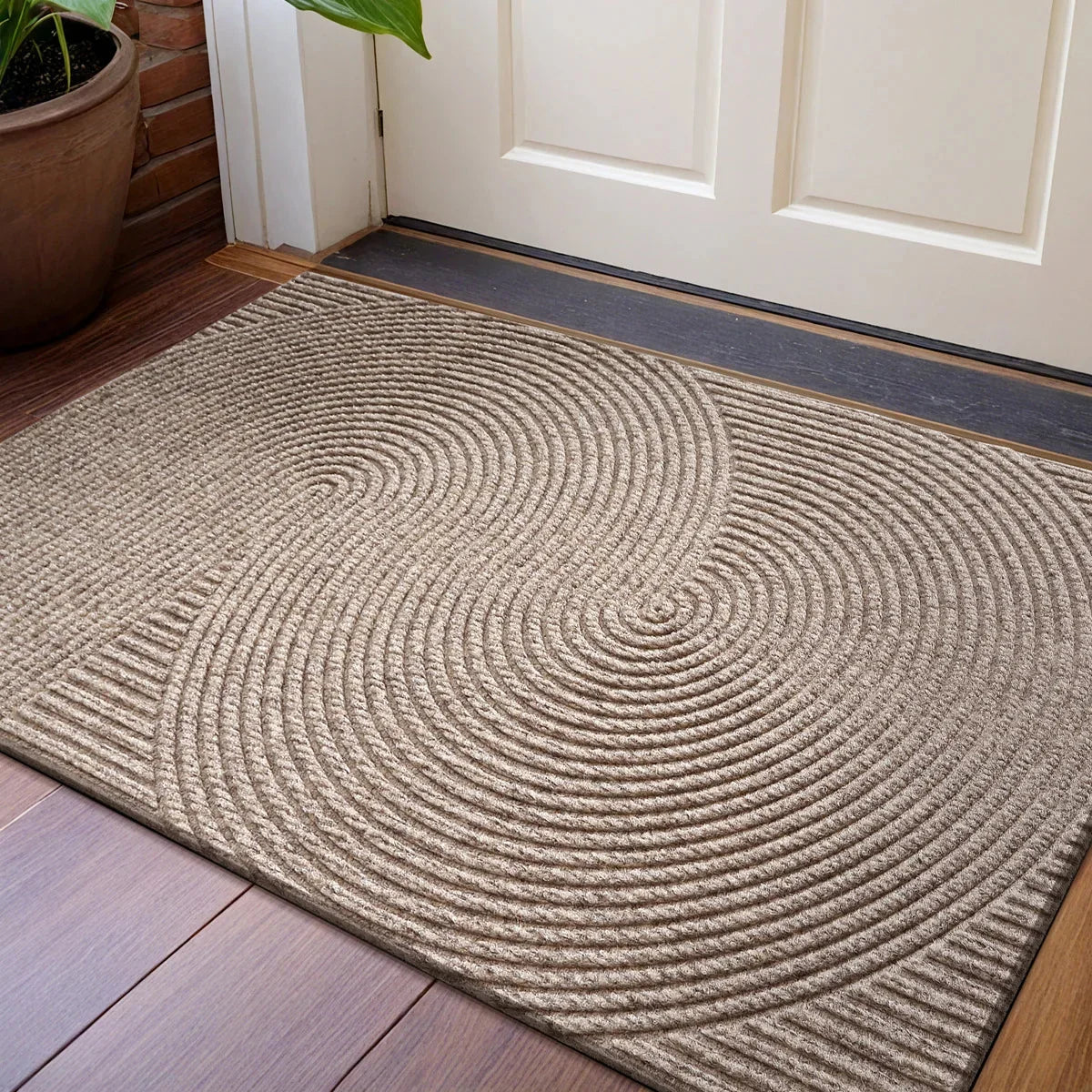 Grooved Anti-Slip Doormat for Indoor and Outdoor Use