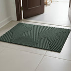 Non-Slip Geometric Ribbed Doormat in Two Sizes