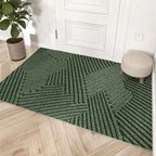 Non-Slip Geometric Ribbed Doormat in Two Sizes