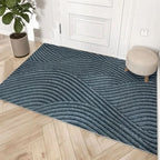 Non-Slip Geometric Ribbed Doormat in Two Sizes