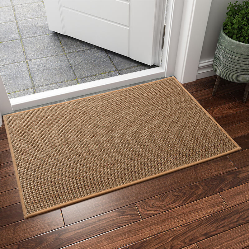 Woven Entrance Doormat with Non-Slip TPR Backing