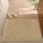 Textured Anti-Slip Indoor Doormat in Neutral Beige